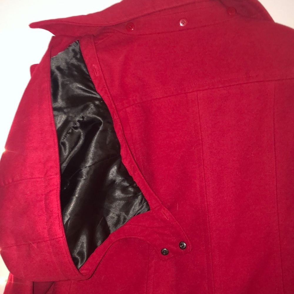 calvin klein red pea coat - Picture 5 of 8